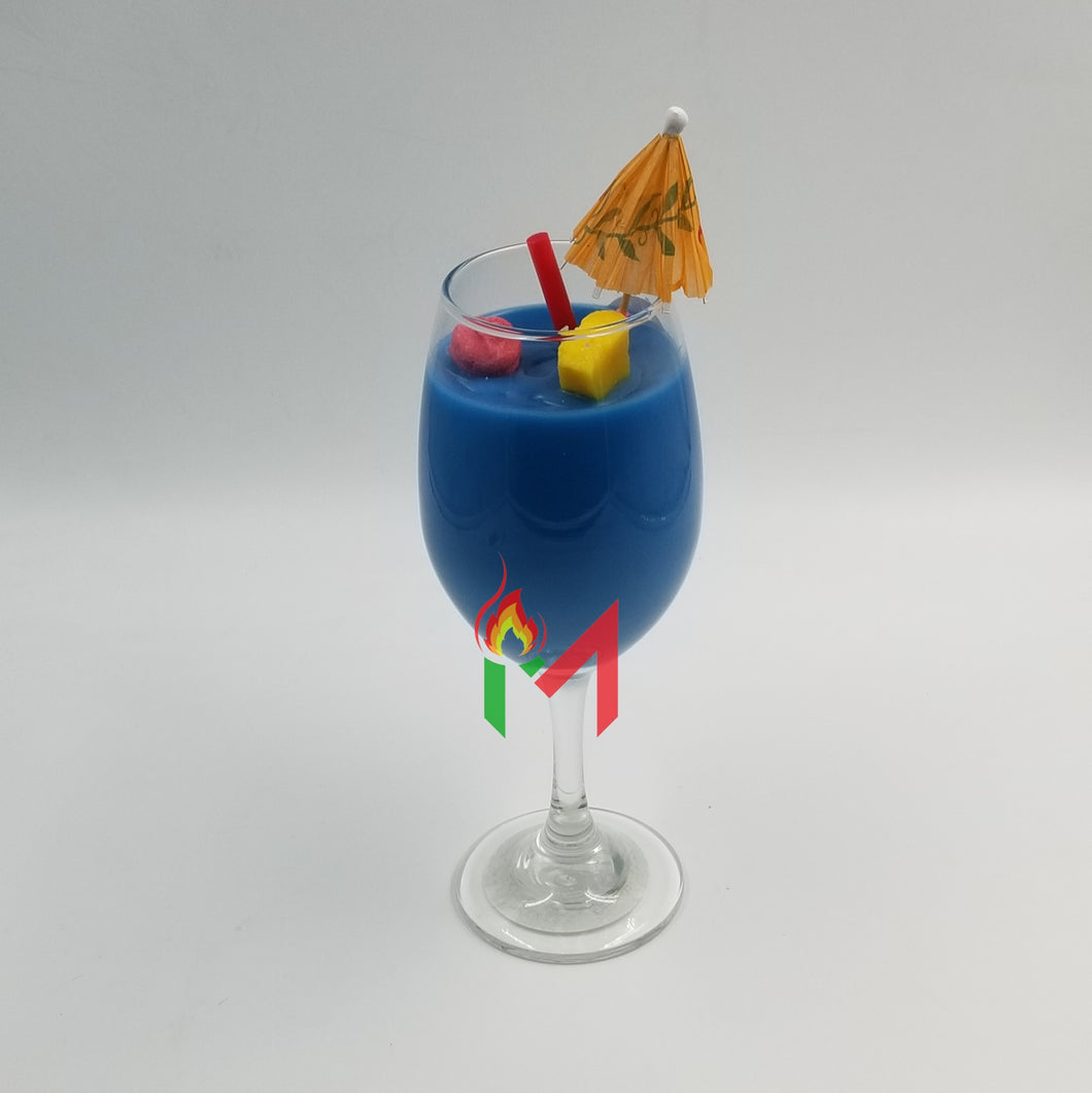 Blue Hawaiian Cocktail Candle