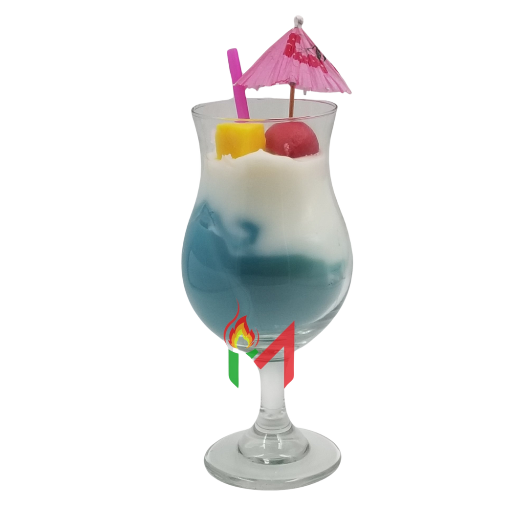 Blue Hawaiian Cocktail Candle
